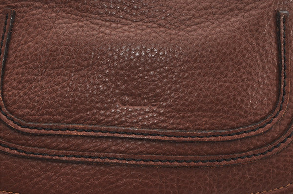 Authentic Chloe Vintage Marcie Leather 2Way Shoulder Hand Bag Purse Brown 2390J