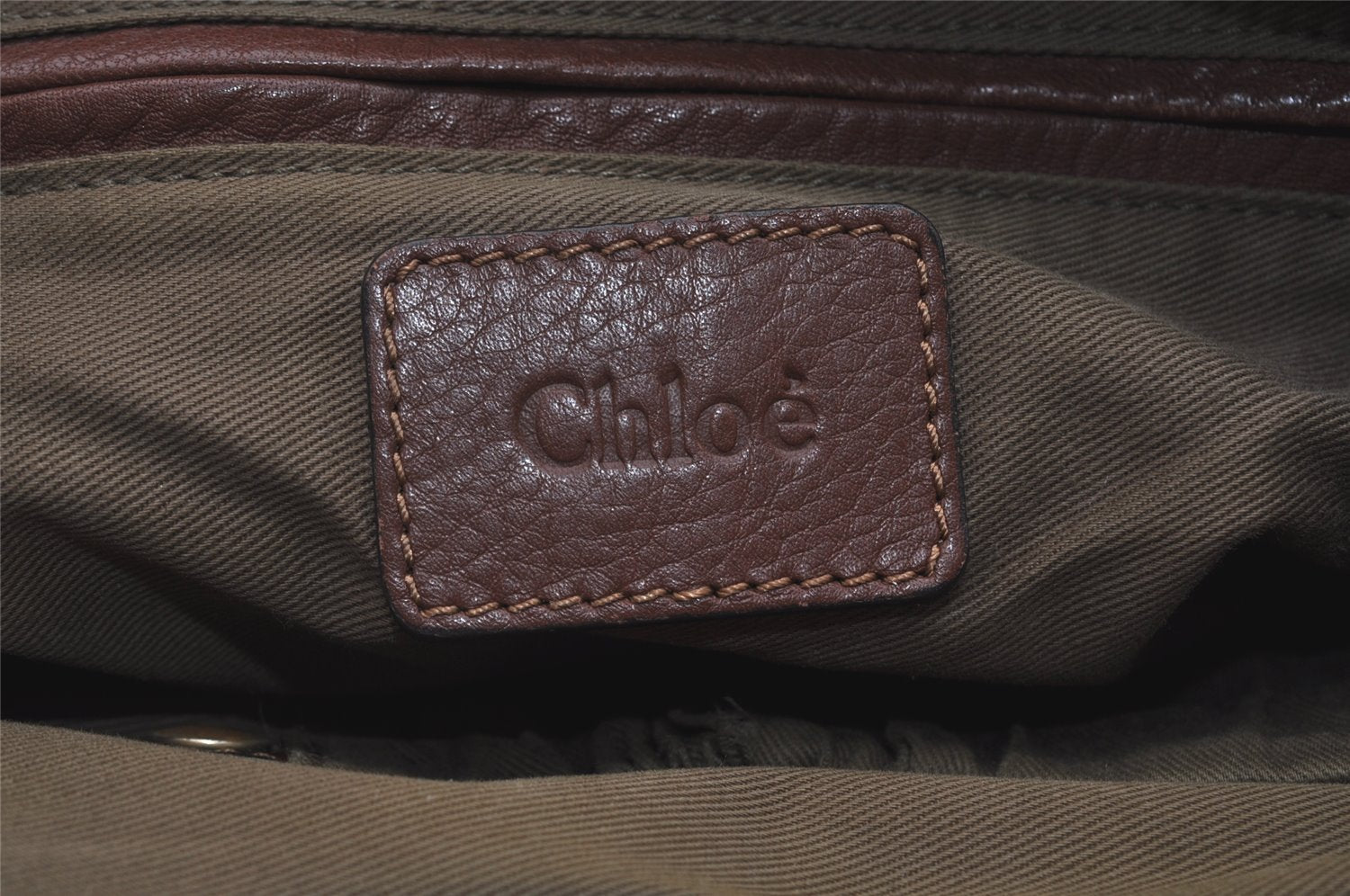 Authentic Chloe Vintage Marcie Leather 2Way Shoulder Hand Bag Purse Brown 2390J