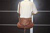Authentic Chloe Vintage Marcie Leather 2Way Shoulder Hand Bag Purse Brown 2390J