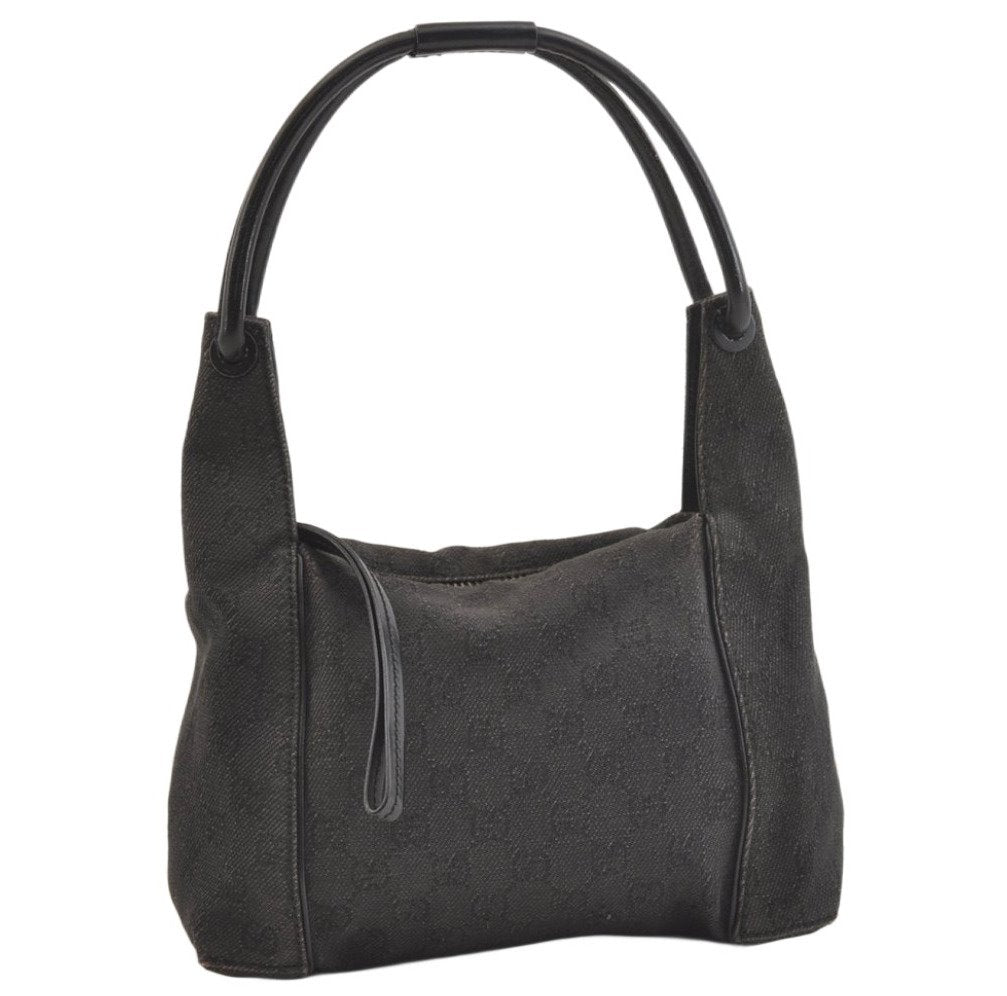 Authentic GUCCI Shoulder Hand Bag Purse GG Canvas Leather 101333 Brown 2390K