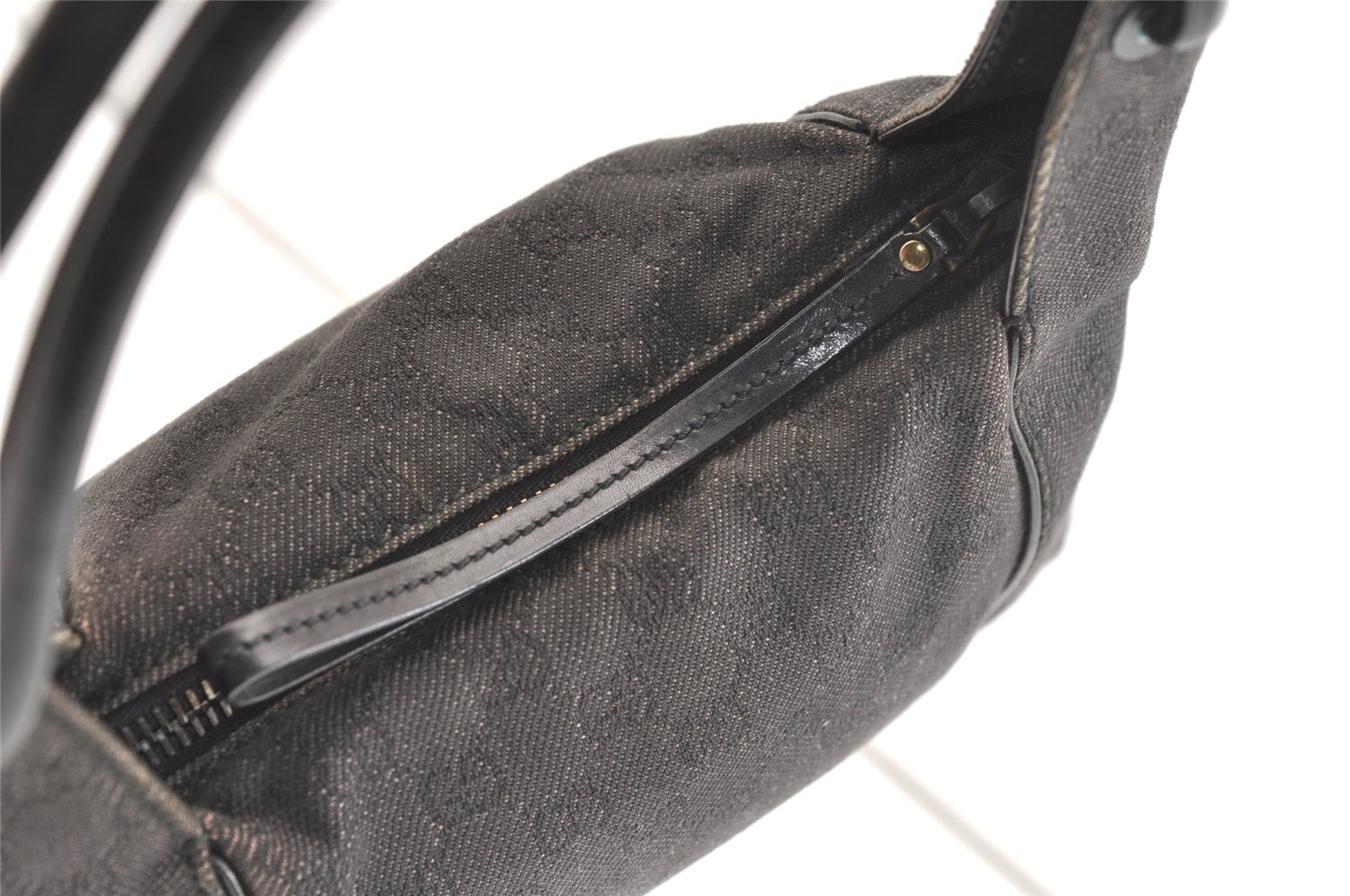 Authentic GUCCI Shoulder Hand Bag Purse GG Canvas Leather 101333 Brown 2390K