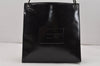 Authentic GUCCI Vintage Shoulder Hand Bag Purse Enamel Black Junk 2391K