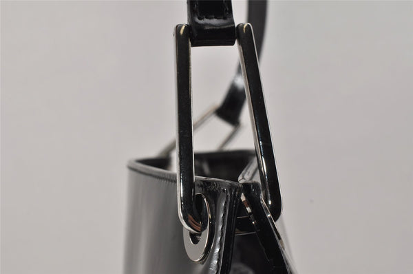 Authentic GUCCI Vintage Shoulder Hand Bag Purse Enamel Black Junk 2391K
