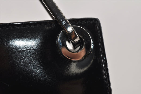 Authentic GUCCI Vintage Shoulder Hand Bag Purse Enamel Black Junk 2391K