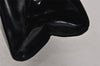 Authentic GUCCI Vintage Shoulder Hand Bag Purse Enamel Black Junk 2391K