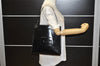 Authentic GUCCI Vintage Shoulder Hand Bag Purse Enamel Black Junk 2391K