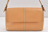 Authentic BURBERRY Vintage Leather Shoulder Hand Bag Purse Beige 2392K