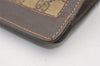 Authentic GUCCI Web Sherry Line Clutch Hand Bag Purse GG PVC Leather Brown 2393J