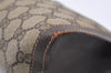 Authentic GUCCI Web Sherry Line Clutch Hand Bag Purse GG PVC Leather Brown 2393J