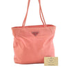 Authentic PRADA Nylon Tessuto City Shoulder Tote Bag B7352 Pink 2393K