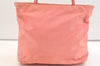 Authentic PRADA Nylon Tessuto City Shoulder Tote Bag B7352 Pink 2393K