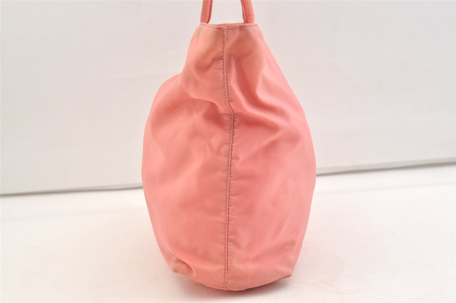 Authentic PRADA Nylon Tessuto City Shoulder Tote Bag B7352 Pink 2393K