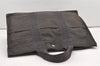 Authentic HERMES Vintage Her Line MM Hand Tote Bag Nylon Gray 2394J