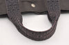 Authentic HERMES Vintage Her Line MM Hand Tote Bag Nylon Gray 2394J