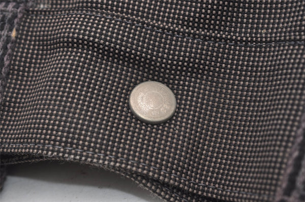 Authentic HERMES Vintage Her Line MM Hand Tote Bag Nylon Gray 2394J