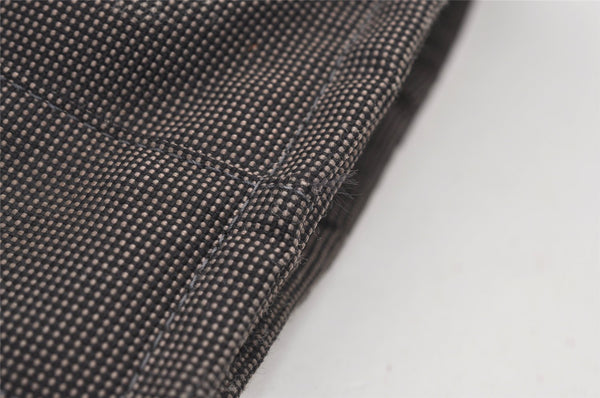 Authentic HERMES Vintage Her Line MM Hand Tote Bag Nylon Gray 2394J