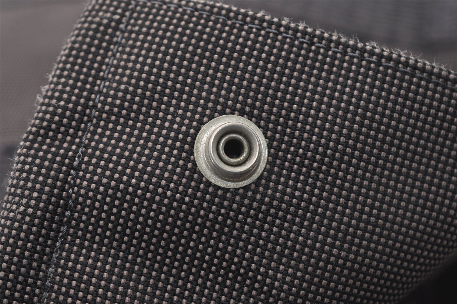 Authentic HERMES Vintage Her Line MM Hand Tote Bag Nylon Gray 2394J