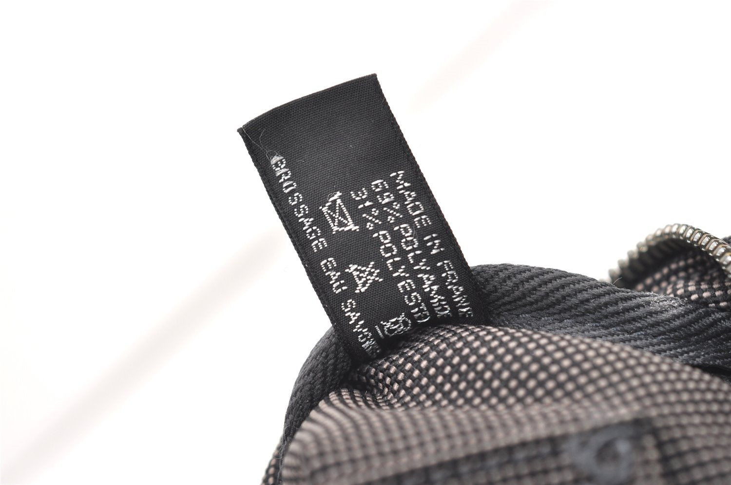 Authentic HERMES Vintage Her Line MM Hand Tote Bag Nylon Gray 2394J