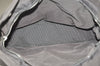 Authentic HERMES Vintage Her Line MM Hand Tote Bag Nylon Gray 2394J