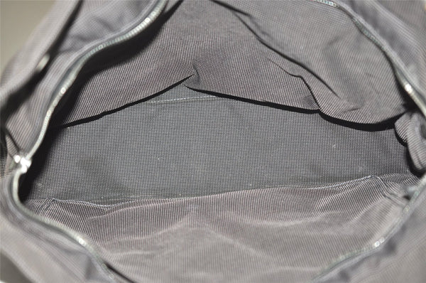 Authentic HERMES Vintage Her Line MM Hand Tote Bag Nylon Gray 2394J