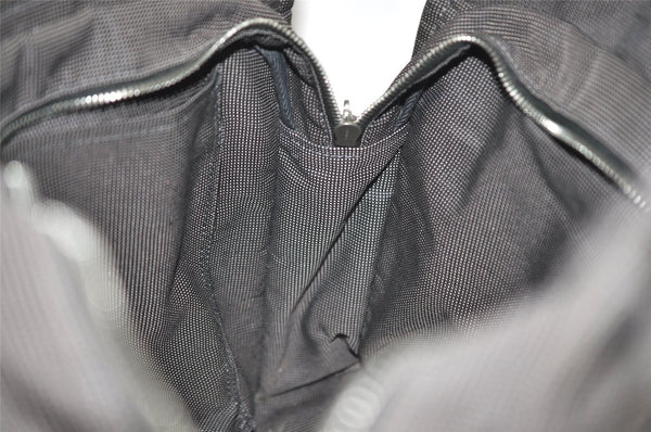 Authentic HERMES Vintage Her Line MM Hand Tote Bag Nylon Gray 2394J