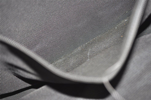 Authentic HERMES Vintage Her Line MM Hand Tote Bag Nylon Gray 2394J