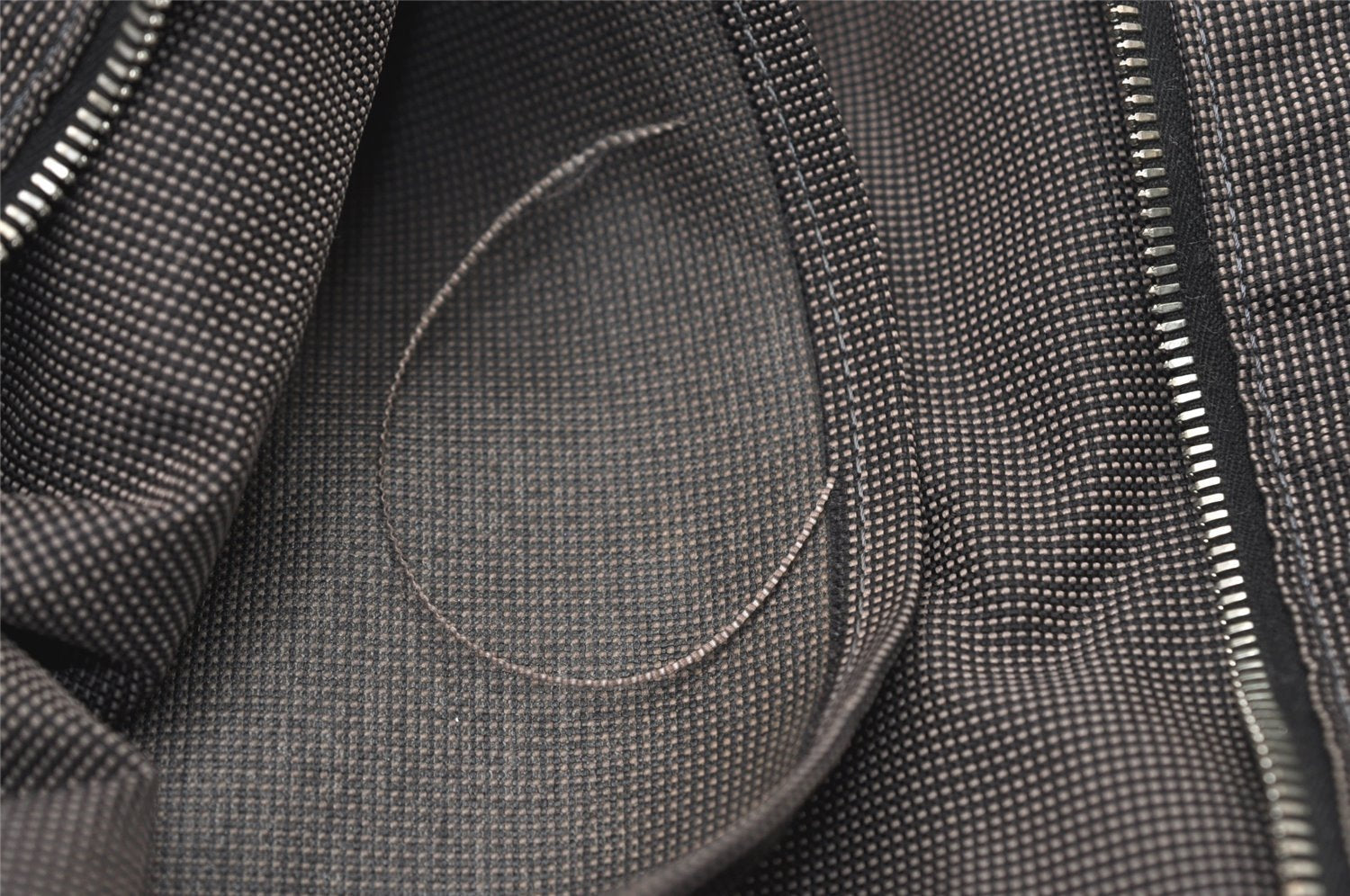 Authentic HERMES Vintage Her Line MM Hand Tote Bag Nylon Gray 2394J