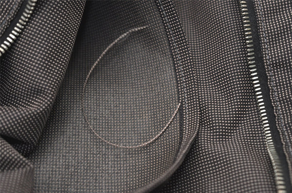 Authentic HERMES Vintage Her Line MM Hand Tote Bag Nylon Gray 2394J