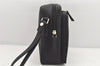Authentic GUCCI Clutch Hand Bag Purse GG Nylon Leather 0181603 Black 2394K