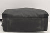 Authentic GUCCI Clutch Hand Bag Purse GG Nylon Leather 0181603 Black 2394K