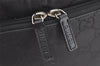 Authentic GUCCI Clutch Hand Bag Purse GG Nylon Leather 0181603 Black 2394K