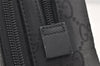 Authentic GUCCI Clutch Hand Bag Purse GG Nylon Leather 0181603 Black 2394K