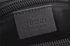 Authentic GUCCI Clutch Hand Bag Purse GG Nylon Leather 0181603 Black 2394K