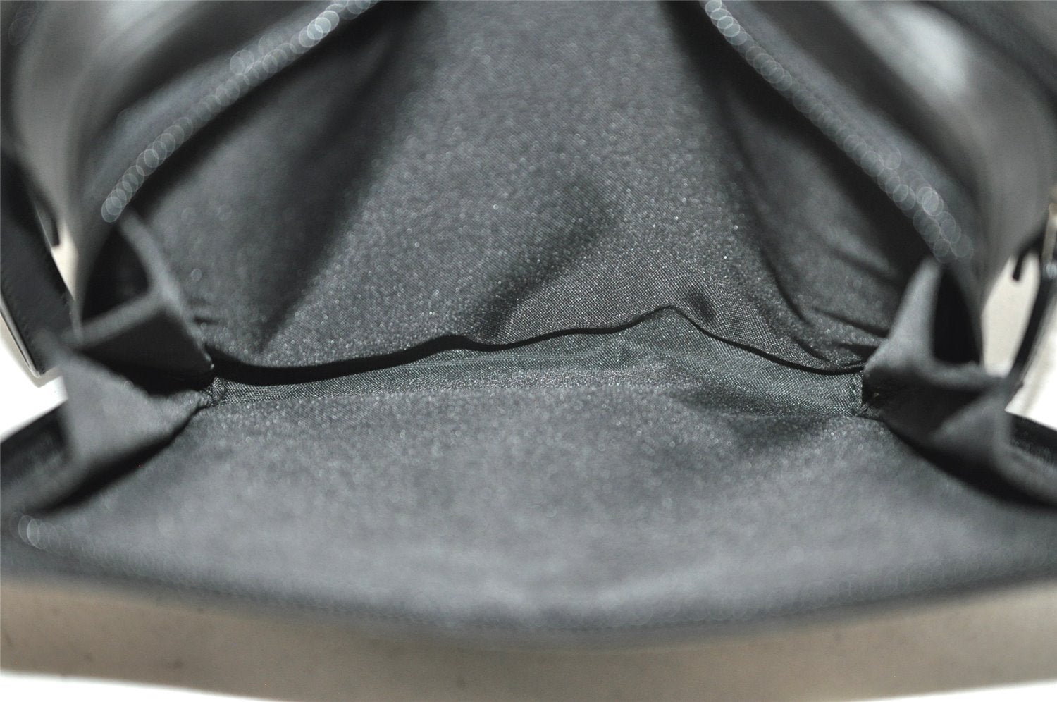 Authentic GUCCI Clutch Hand Bag Purse GG Nylon Leather 0181603 Black 2394K