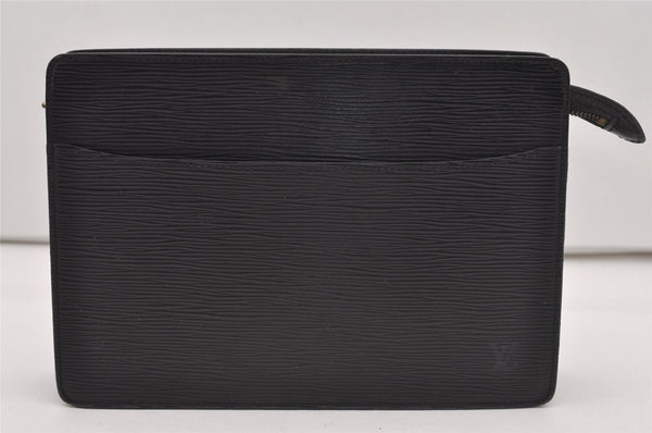 Authentic Louis Vuitton Epi Pochette Homme Clutch Hand Bag Black M52522 LV 2395J