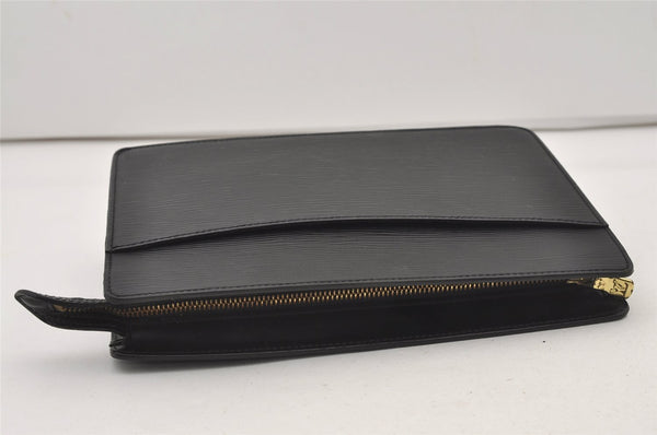 Authentic Louis Vuitton Epi Pochette Homme Clutch Hand Bag Black M52522 LV 2395J