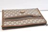 Authentic GUCCI GG Plus Clutch Hand Bag Purse GG PVC Leather Brown Junk 2395K