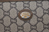 Authentic GUCCI GG Plus Clutch Hand Bag Purse GG PVC Leather Brown Junk 2395K
