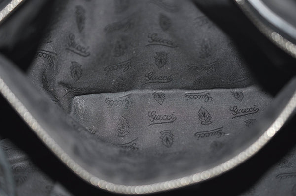 Authentic GUCCI Guccissima Twins Shoulder Tote Bag GG Leather 232957 Black 2396I