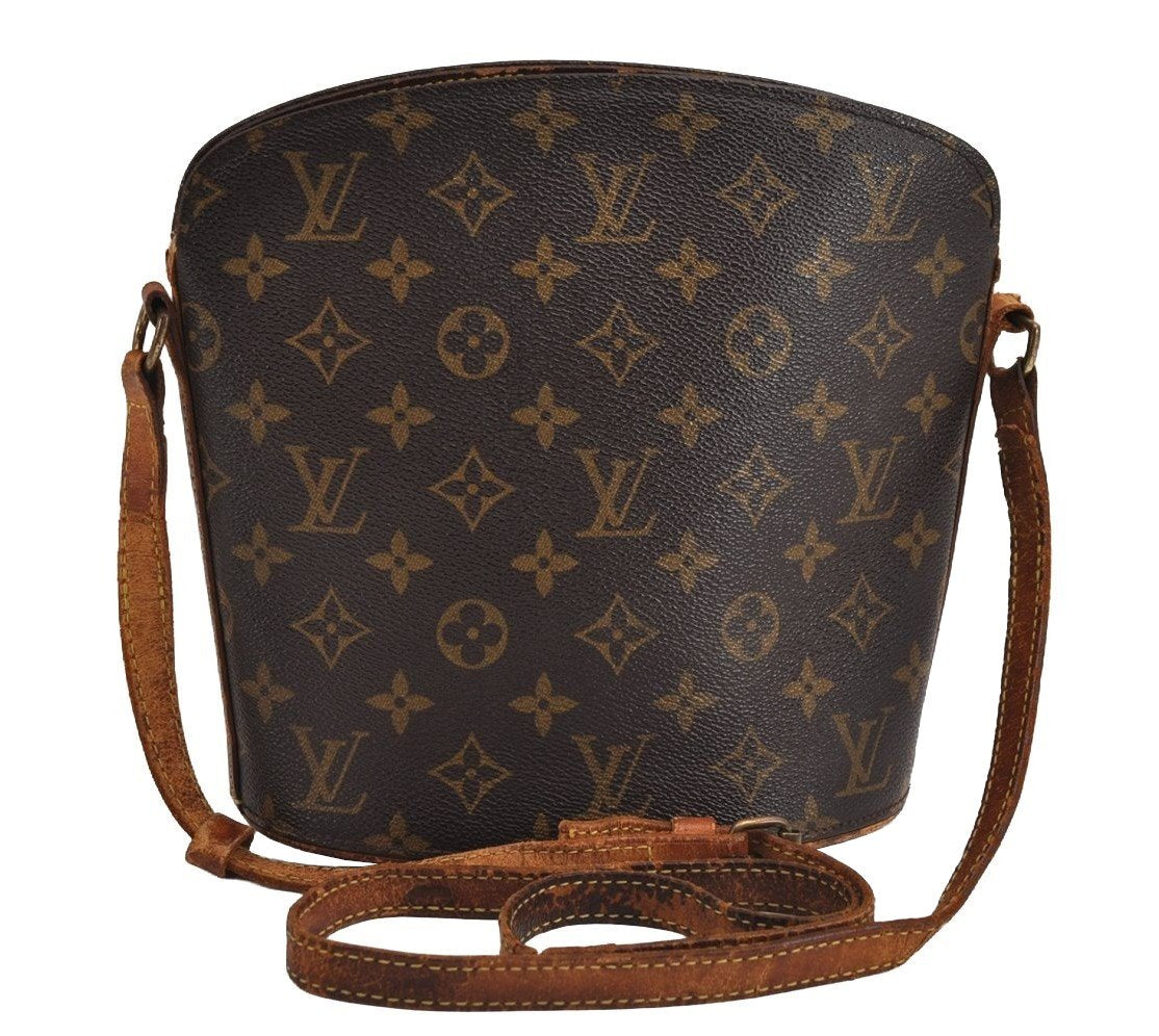 Authentic Louis Vuitton Monogram Drouot Shoulder Cross Bag M51290 Junk 2396J