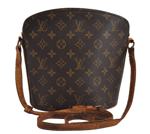Authentic Louis Vuitton Monogram Drouot Shoulder Cross Bag M51290 Junk 2396J