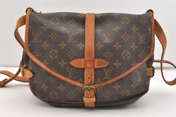Authentic Louis Vuitton Monogram Saumur 30 Shoulder Cross Bag M42256 LV 2397J