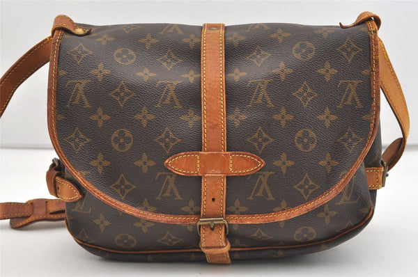 Authentic Louis Vuitton Monogram Saumur 30 Shoulder Cross Bag M42256 LV 2397J