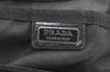 Authentic PRADA Vintage Nylon Tessuto Leather Pouch Purse Black 2397K