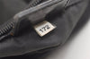 Authentic PRADA Vintage Nylon Tessuto Leather Pouch Purse Black 2397K