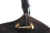 Authentic GUCCI Bamboo Vintage Shoulder Hand Bag Purse Leather Black 2398I