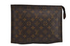 Auth Louis Vuitton Monogram Poche Toilette 26 Cosmetics Pouch Old Model LV 2399J