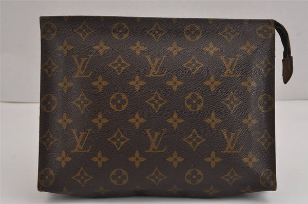 Auth Louis Vuitton Monogram Poche Toilette 26 Cosmetics Pouch Old Model LV 2399J