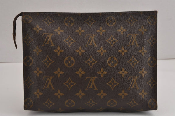Auth Louis Vuitton Monogram Poche Toilette 26 Cosmetics Pouch Old Model LV 2399J