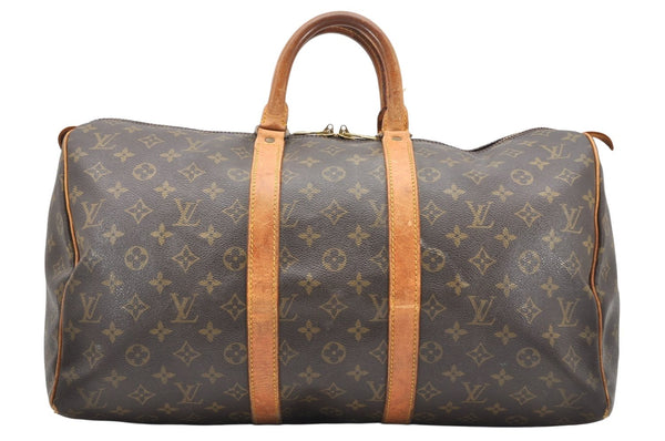 Authentic Louis Vuitton Monogram Keepall 45 Travel Boston Bag M41428 LV 2399K